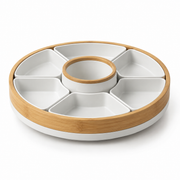 Divided Round Serving Tray