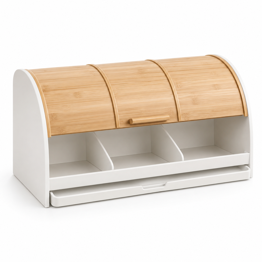 Sectioned Roll-Top Bread Box