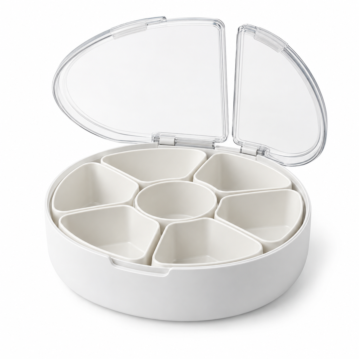 Divided Round Snack Case