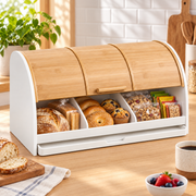 Sectioned Roll-Top Bread Box