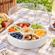 Divided Round Snack Case