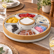 Divided Round Serving Tray