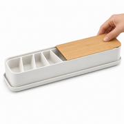 Sliding-Lid Cutlery Organizer