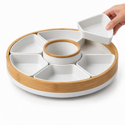 Divided Round Serving Tray
