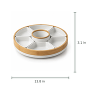 Divided Round Serving Tray