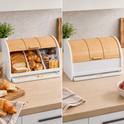 Sectioned Roll-Top Bread Box